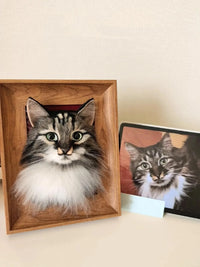 100% Handmade Customized Pet 3D Wool Felt - with Photo Frame
